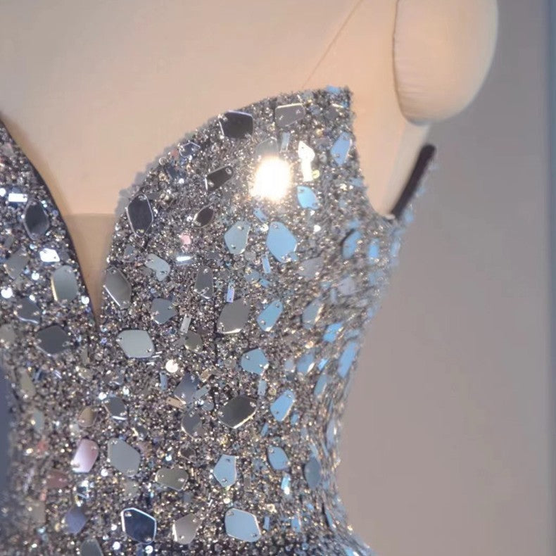 Krispfy.com Blue Heavy Industry Wedding Evening Dress