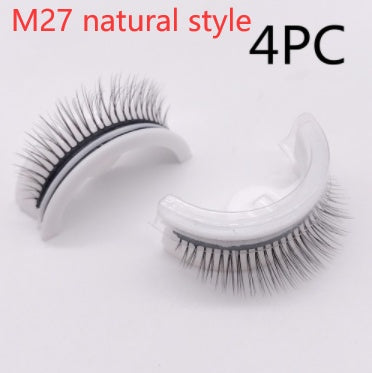 Reusable 3D Mink Lashes Natural False Eyelash - Krispfy.comes Self Adhesive Fake Glue Free Makeup Eyelash Extension Silk
