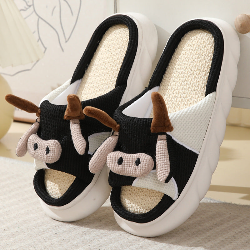 Krispfy Orignals USA - Cute Cartoon Cow Frog Slippers - Denver Edition
