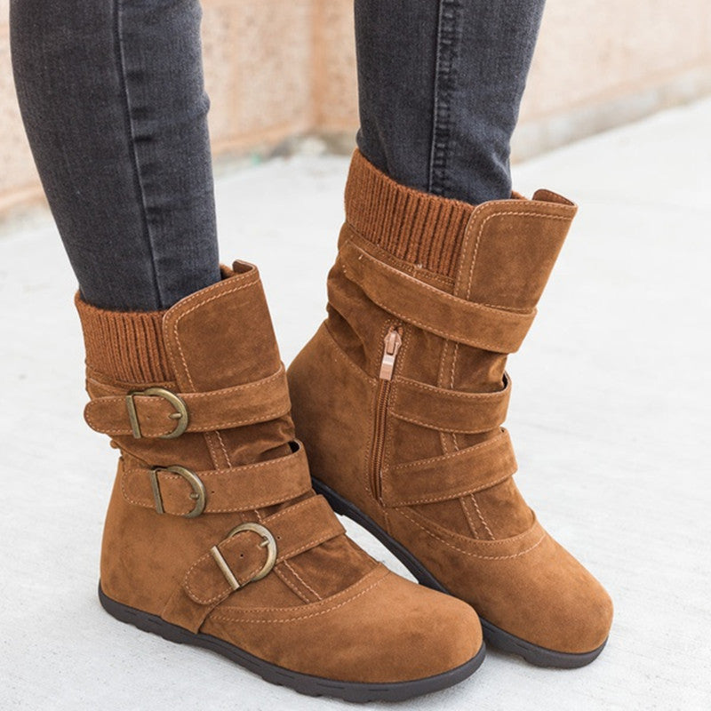 Krispfy Orignals USA - Casual Winter Boots I Strap Buckle Shoes - San Antonio Edition