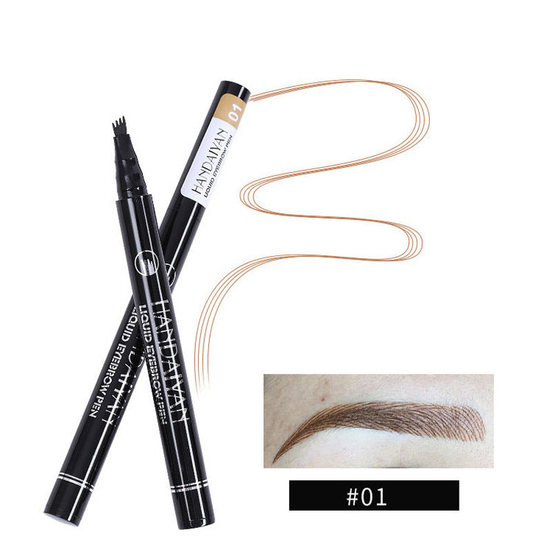 Krispfy Cosmetics Four-head Eyebrow Pencil Liquid Eyebrow Pencil Tattoo Eyebrow Pencil Eyebrow Pencil 4-head Eyebrow Pencil Four-jaw Eyebrow Pencil