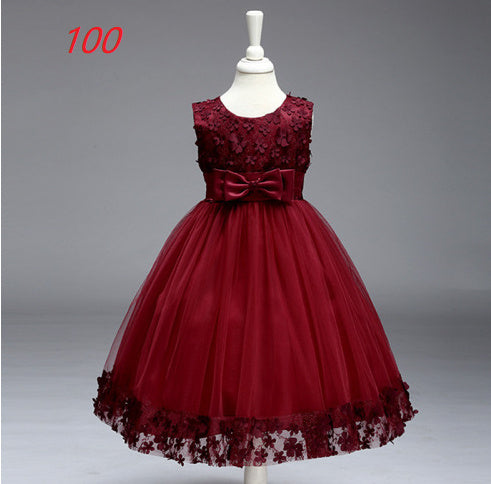 Krispfy.com Summer Skirt Kids Girls Princess Tutu Flower Children Wedding Dress Wholesale Show Skirt