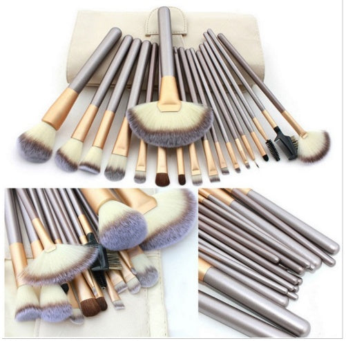 Persian Make-up Brush Suit Rice White Make Up Brush, Champagne Color Brush Handle Make-up Brush Without- Krispfy.com