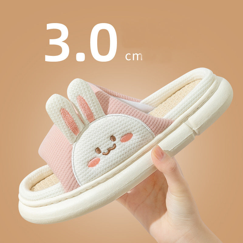 Krispfy Orignals USA - Cute Rabbit Slippers Linen House Shoes For Women