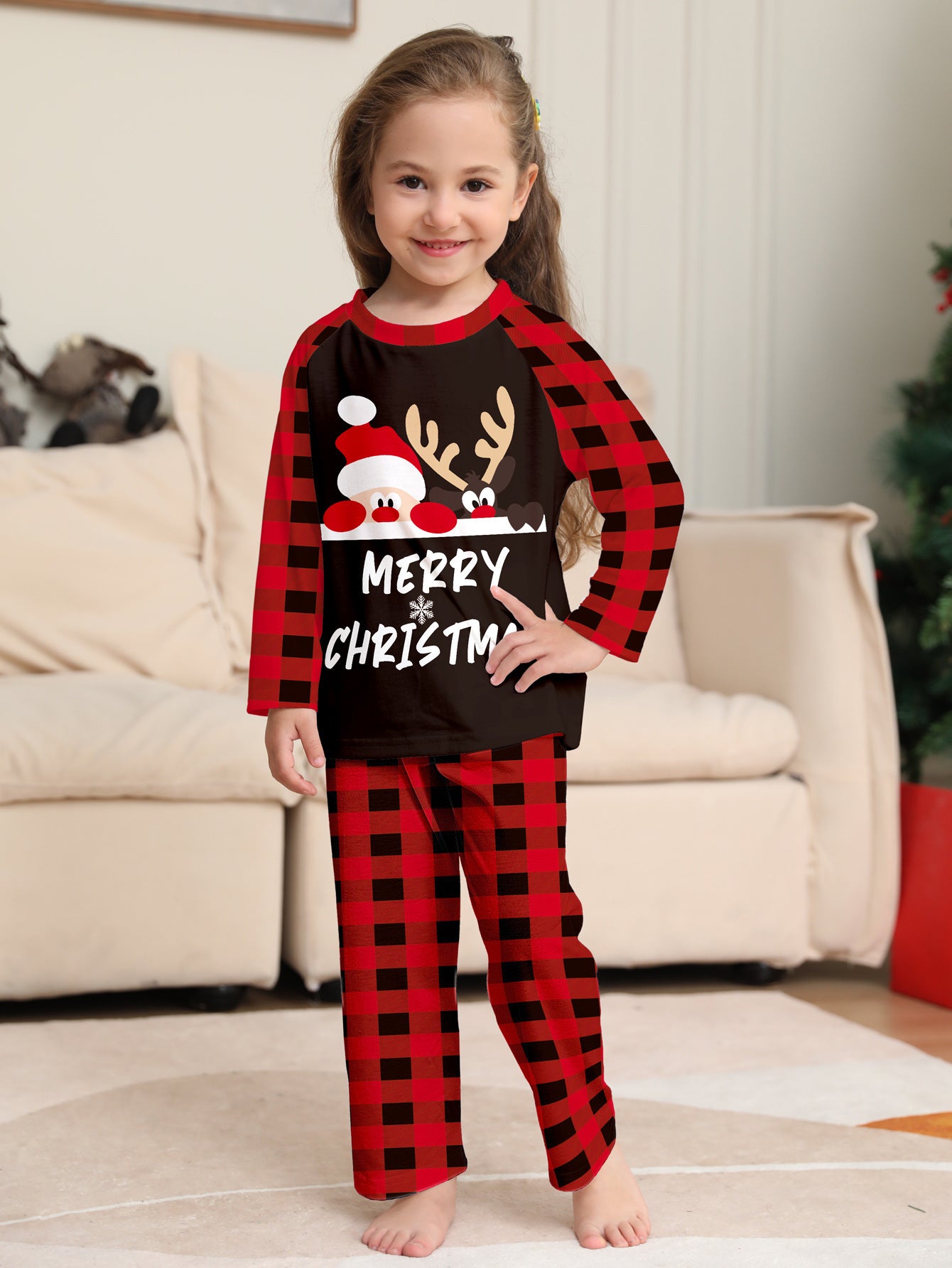 Cute Letters Printed Christmas Parent-child Suit