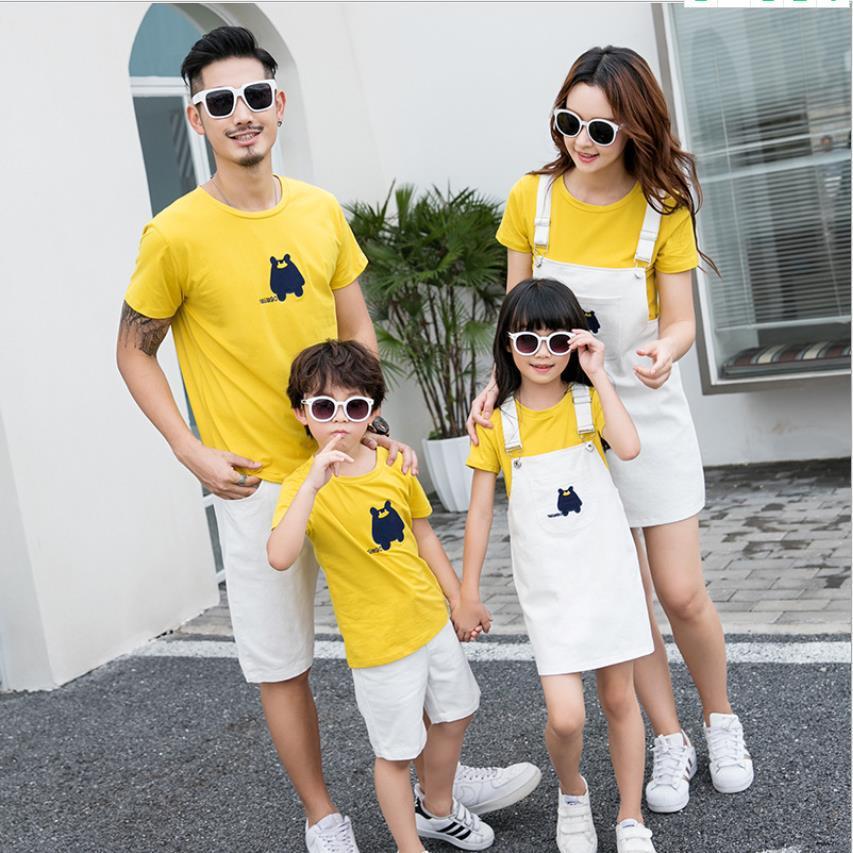 New summer short sleeve new parent-child T-shirt mother and son mother daughter suit casual autumn new couple''s wear