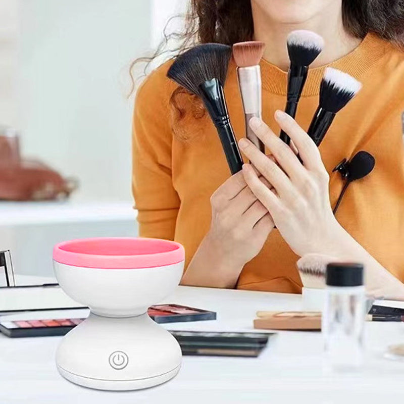 Portable USB Makeup Brush Cleaner Machine Electric Cosmetic Brush Cleaning Washing Tools Automatic Clean Makeup Brushes- Krispfy.com