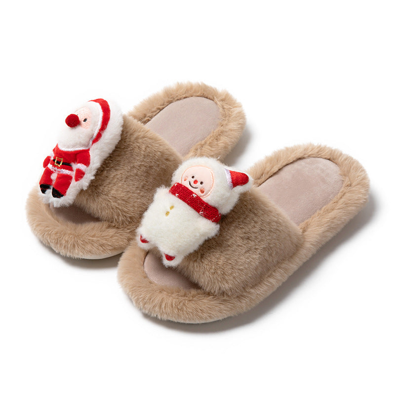 Krispfy Orignals USA - Christmas Shoes I Santa Claus Warm Furry Slippers Women