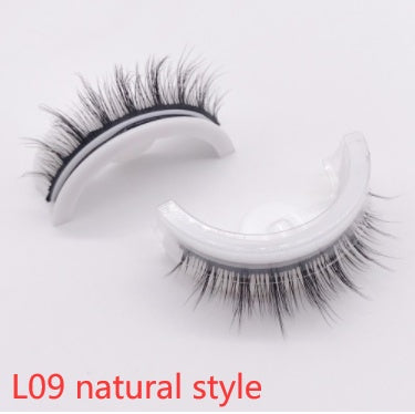 Reusable 3D Mink Lashes Natural False Eyelash - Krispfy.comes Self Adhesive Fake Glue Free Makeup Eyelash Extension Silk