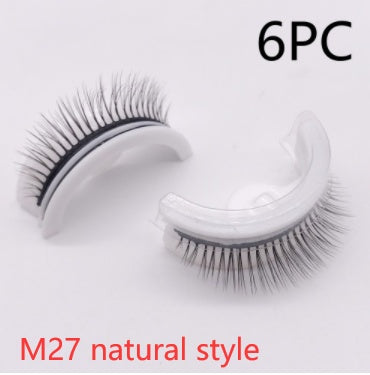 Reusable 3D Mink Lashes Natural False Eyelash - Krispfy.comes Self Adhesive Fake Glue Free Makeup Eyelash Extension Silk