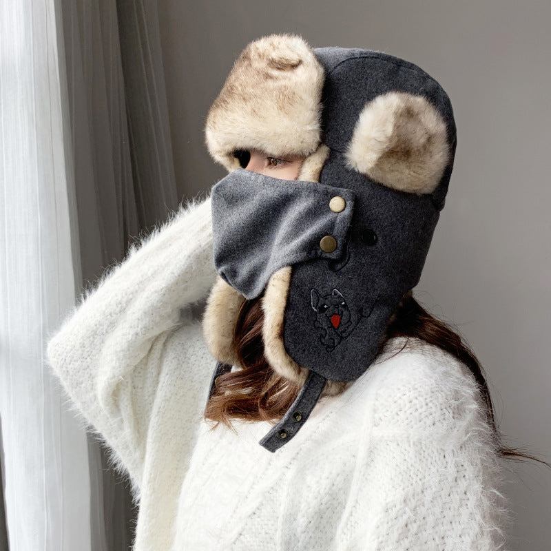 Cute puppy Lei Feng cartoon outdoor ski hat