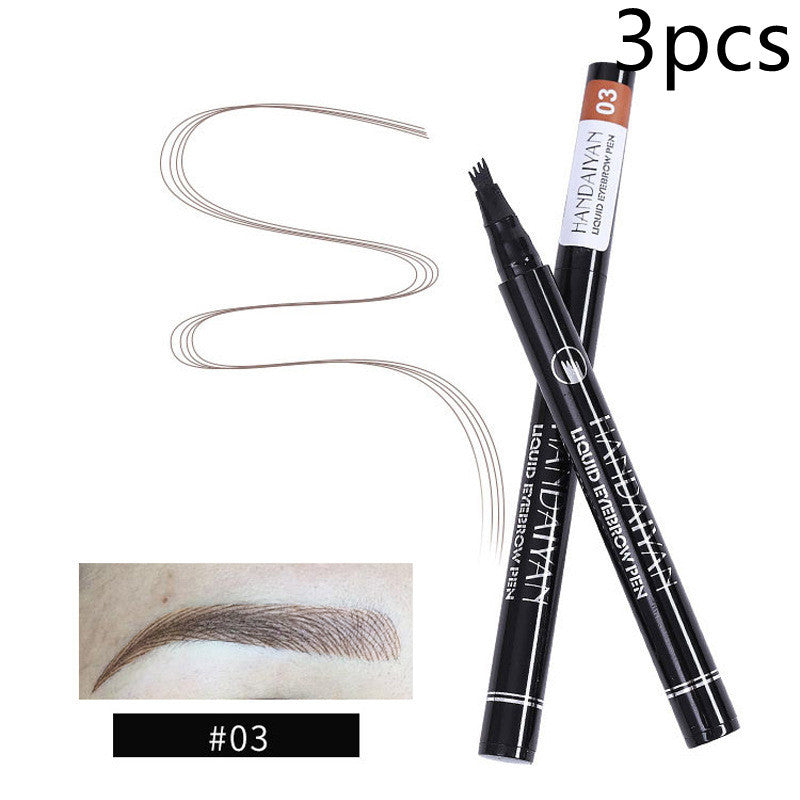 Krispfy Cosmetics Four-head Eyebrow Pencil Liquid Eyebrow Pencil Tattoo Eyebrow Pencil Eyebrow Pencil 4-head Eyebrow Pencil Four-jaw Eyebrow Pencil