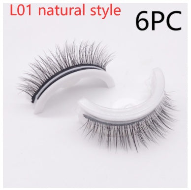 Reusable 3D Mink Lashes Natural False Eyelash - Krispfy.comes Self Adhesive Fake Glue Free Makeup Eyelash Extension Silk