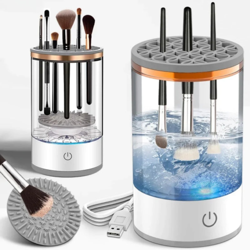 Krispfy Cosmetics Makeup Brush Cleaner Automatic Rotating Makeup Brush Cleaner USB Portable Electric Cosmetic Makeup Brush Rotary Washing Machine