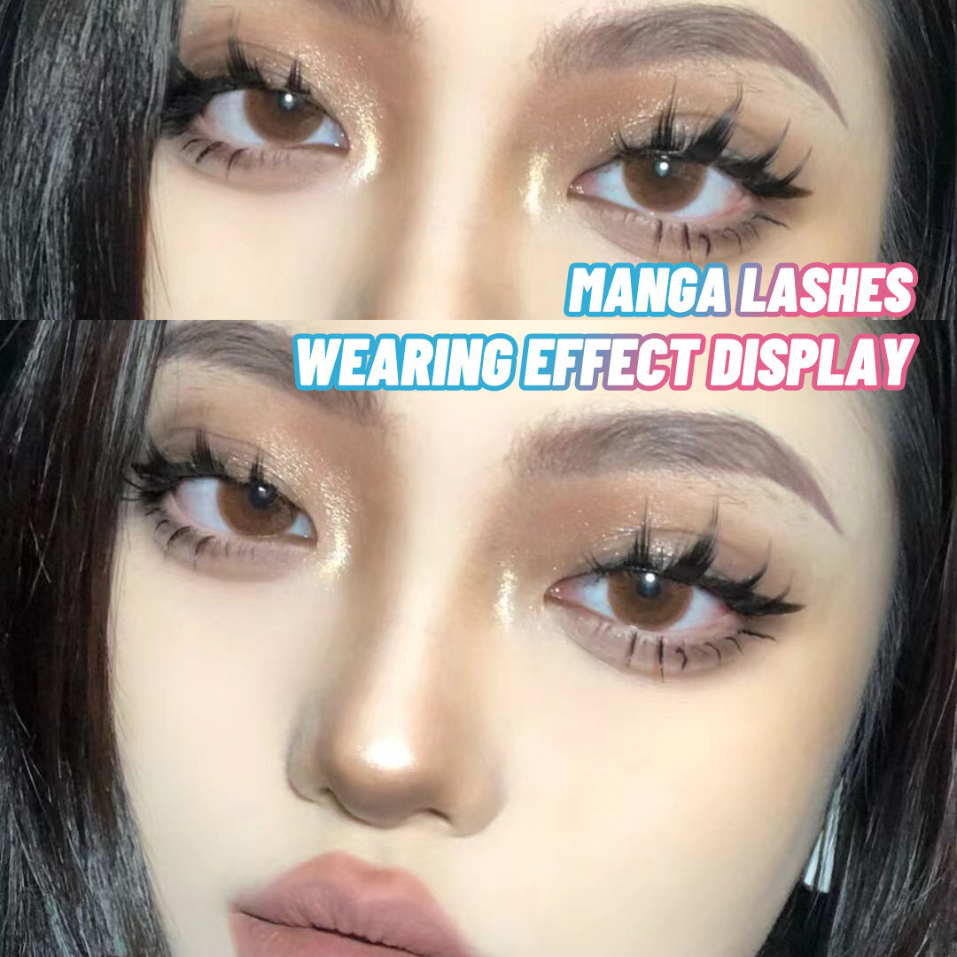 Krispfy 5 Pairs Manga Lashes New Arrival Anime Cosplay Natural Wispy  Korean Makeup Artificial False Eyelashes