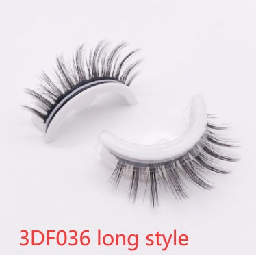Reusable 3D Mink Lashes Natural False Eyelash - Krispfy.comes Self Adhesive Fake Glue Free Makeup Eyelash Extension Silk