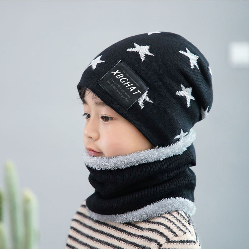 Five Pointed Star Woolen Hat Autumn And Winter Warm Knitted Parent Child Hat