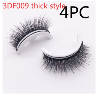 Reusable 3D Mink Lashes Natural False Eyelash - Krispfy.comes Self Adhesive Fake Glue Free Makeup Eyelash Extension Silk