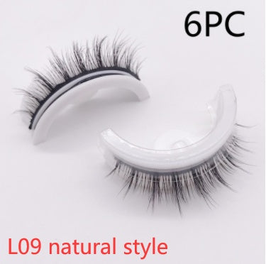 Reusable 3D Mink Lashes Natural False Eyelash - Krispfy.comes Self Adhesive Fake Glue Free Makeup Eyelash Extension Silk
