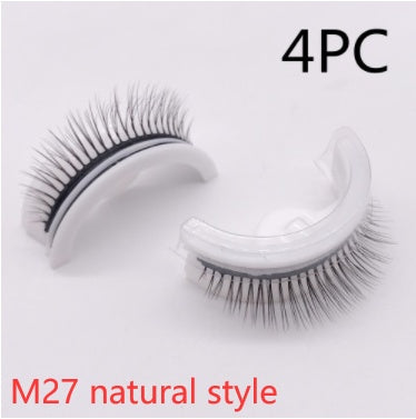 Reusable 3D Mink Lashes Natural False Eyelash - Krispfy.comes Self Adhesive Fake Glue Free Makeup Eyelash Extension Silk