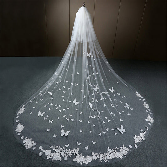 Krispfy.com Starry Sky Veil Bridal Wedding Dress