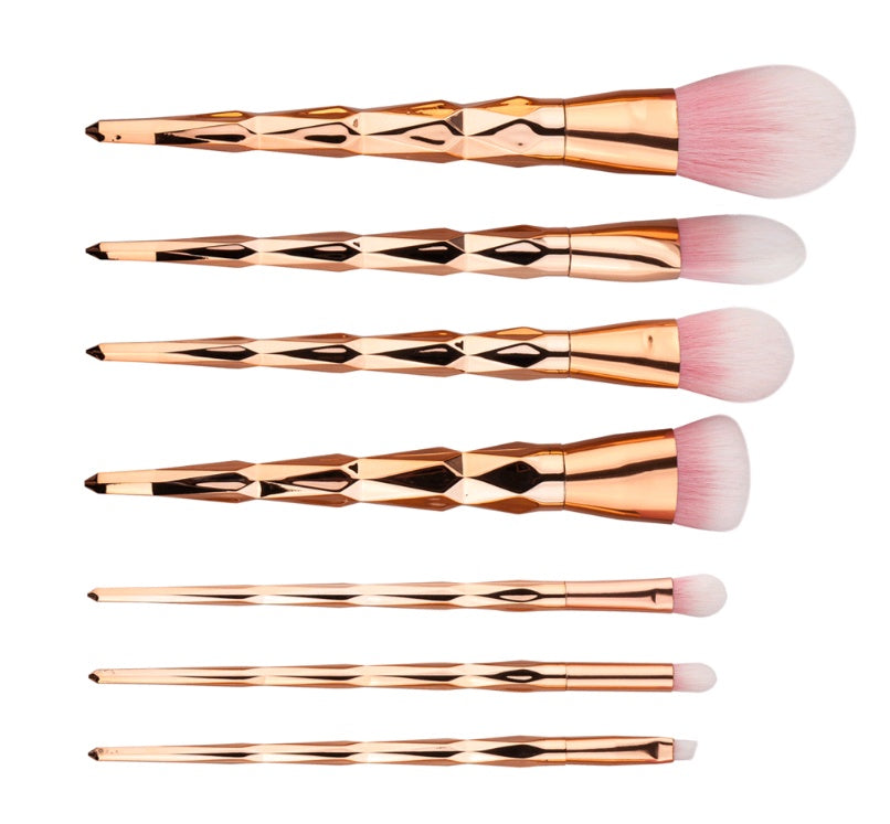 Krispfy 7 makeup brushes, makeup tools, diamond makeup brush foundation brush