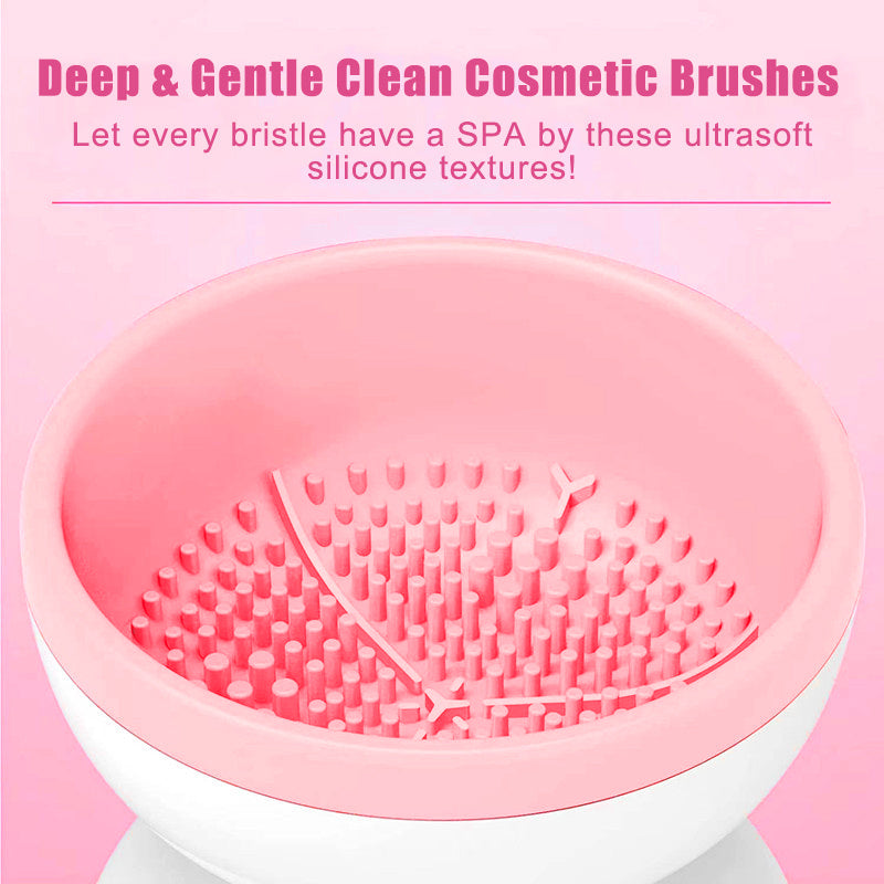 Portable USB Makeup Brush Cleaner Machine Electric Cosmetic Brush Cleaning Washing Tools Automatic Clean Makeup Brushes- Krispfy.com