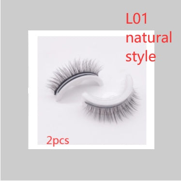 Reusable 3D Mink Lashes Natural False Eyelash - Krispfy.comes Self Adhesive Fake Glue Free Makeup Eyelash Extension Silk
