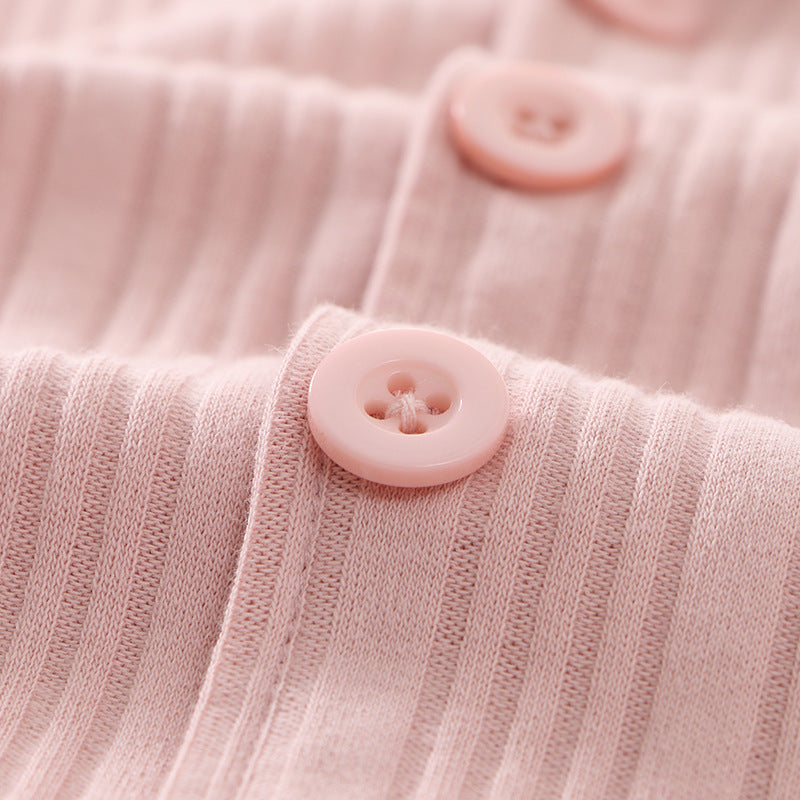 Children's Parent-child Homewear Suit Lapel Cotton