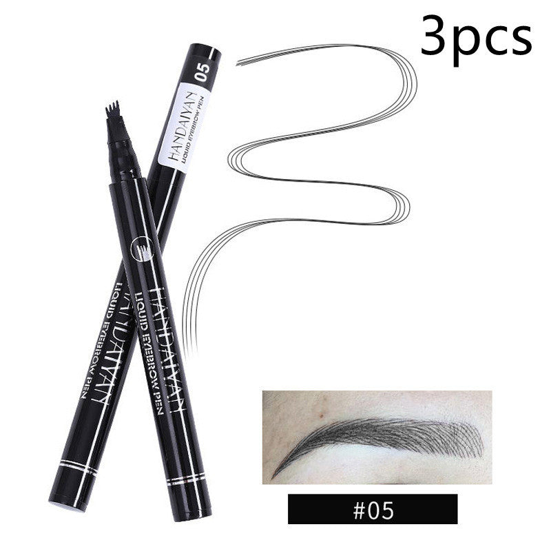 Krispfy Cosmetics Four-head Eyebrow Pencil Liquid Eyebrow Pencil Tattoo Eyebrow Pencil Eyebrow Pencil 4-head Eyebrow Pencil Four-jaw Eyebrow Pencil