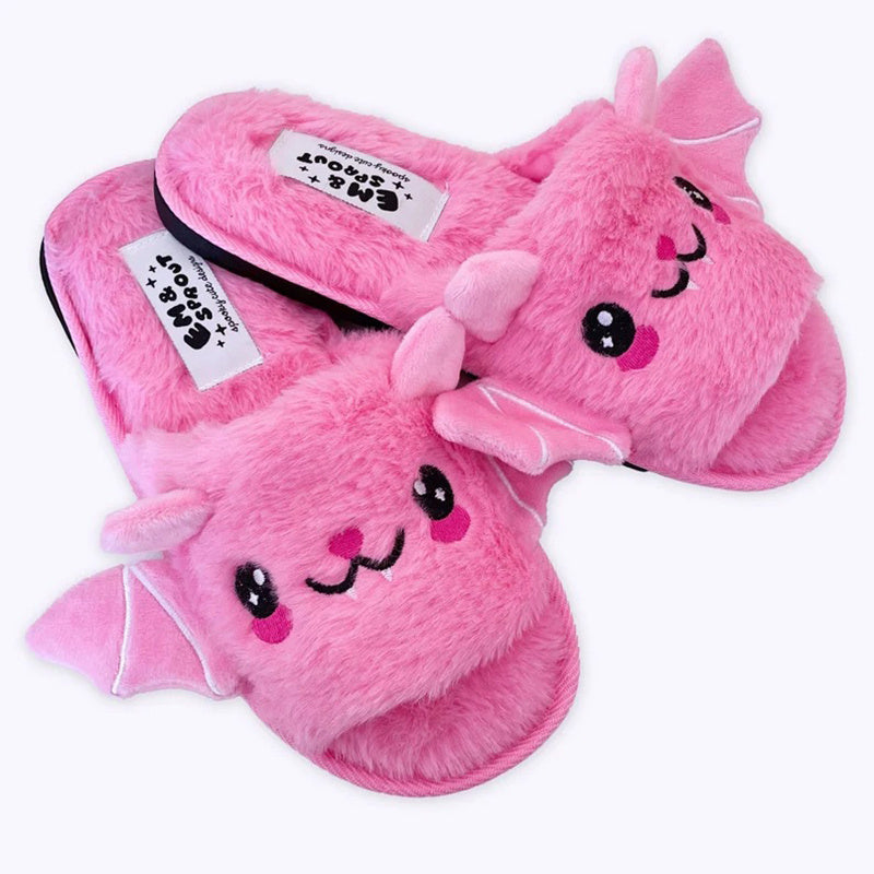 Krispfy Orignals USA - Halloween Shoes Cute Bat Slippers I Warm Home Slippers
