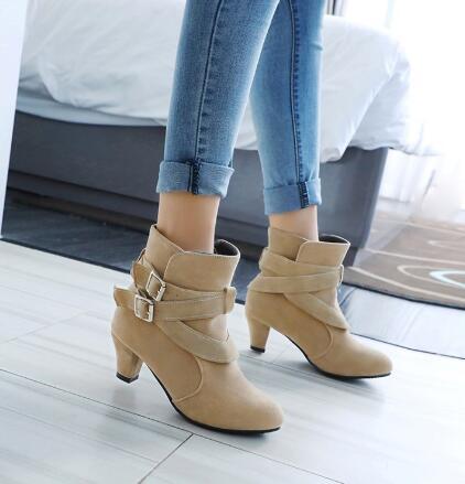 Krispfy Orignals USA - Casual Women High Heels Pumps I Warm Ankle Boots