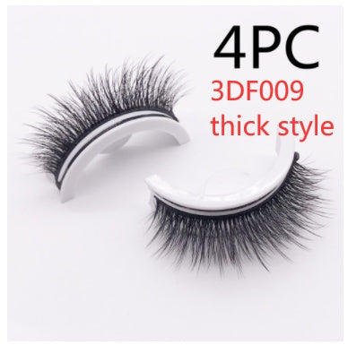 Reusable 3D Mink Lashes Natural False Eyelash - Krispfy.comes Self Adhesive Fake Glue Free Makeup Eyelash Extension Silk