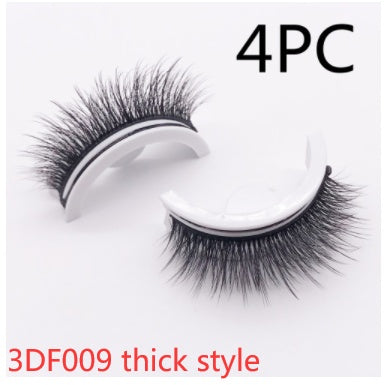 Reusable 3D Mink Lashes Natural False Eyelash - Krispfy.comes Self Adhesive Fake Glue Free Makeup Eyelash Extension Silk