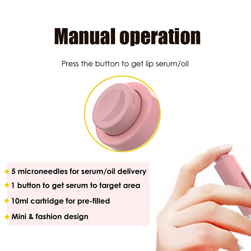 3 In 1 Lip Care Roller Needle Roller Lip Roller Beard Growth Roller Beard Hair Growth Roller Beard Treatment & Serum Applicant - Krispfy.com