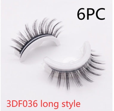 Reusable 3D Mink Lashes Natural False Eyelash - Krispfy.comes Self Adhesive Fake Glue Free Makeup Eyelash Extension Silk