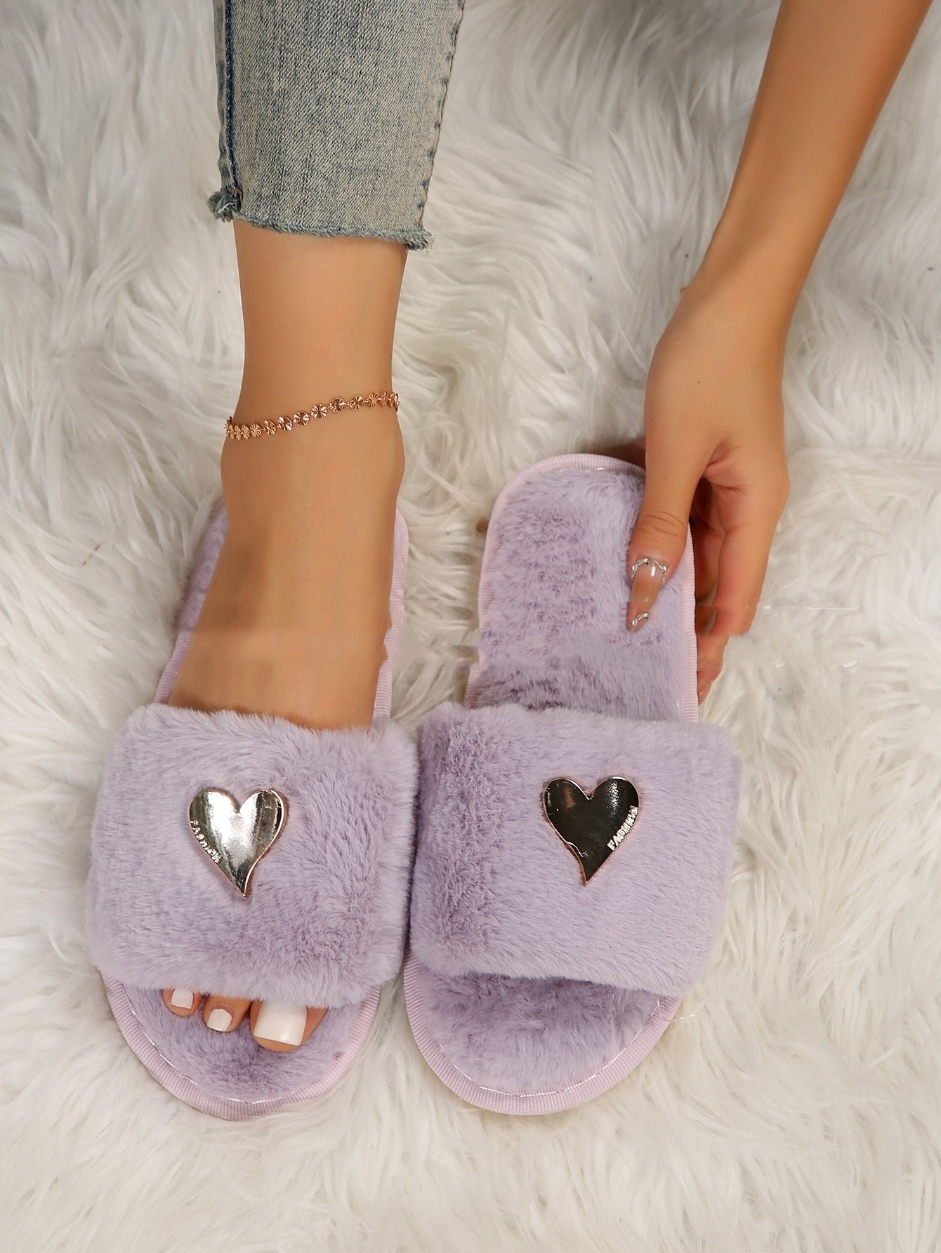 Krispfy Orignals USA - Fluffy Slipper Fall Winter Warm I  Furry Slippers Women I Indoor House Fuzzy Flip Flops