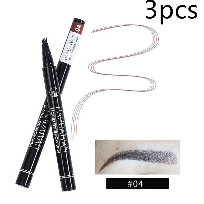 Krispfy Cosmetics Four-head Eyebrow Pencil Liquid Eyebrow Pencil Tattoo Eyebrow Pencil Eyebrow Pencil 4-head Eyebrow Pencil Four-jaw Eyebrow Pencil