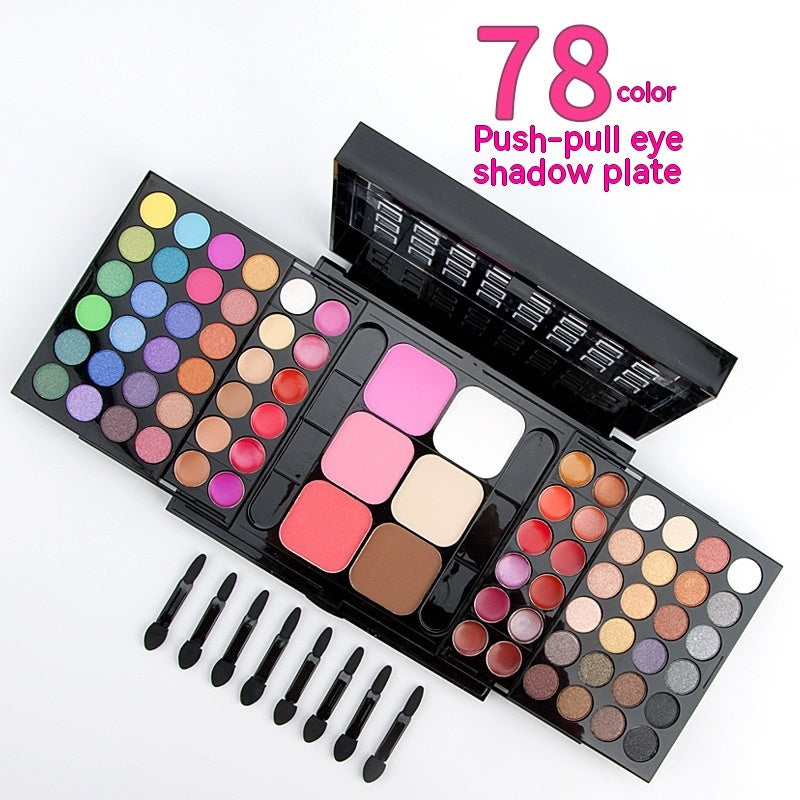 Krispfy Cosmetics 78 Colors Makeup Set Shading Powder Lipstick