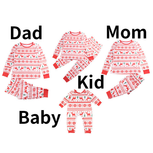 Printed Long-sleeved Casual Parent-child Suit
