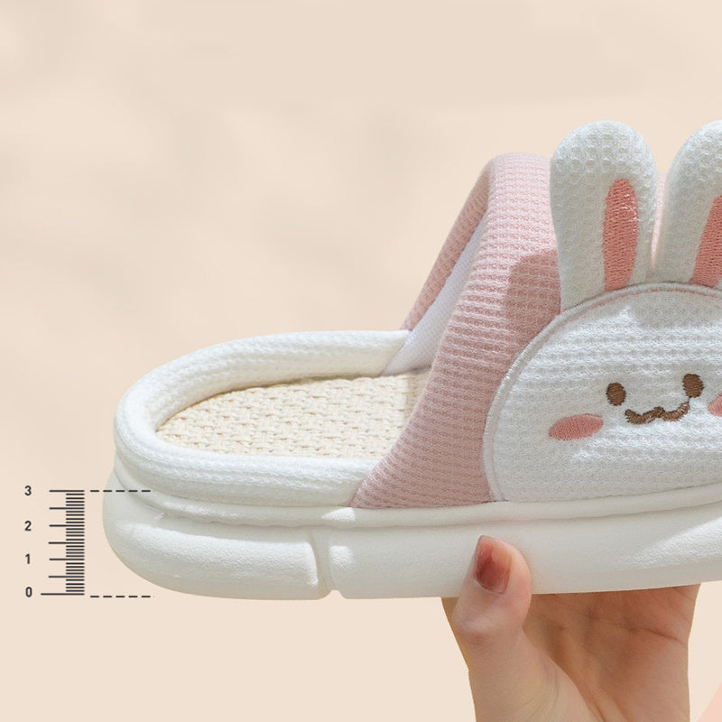 Krispfy Orignals USA - Cute Rabbit Slippers Linen House Shoes For Women