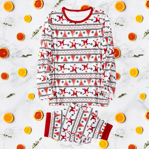 Christmas Parent-child Suit Pajamas Printed Long Sleeve Round Neck