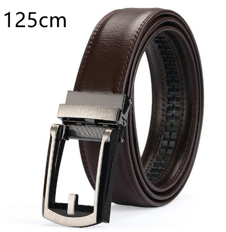 Men's Automatic Buckle Two-layer Cowhide Leather Belt