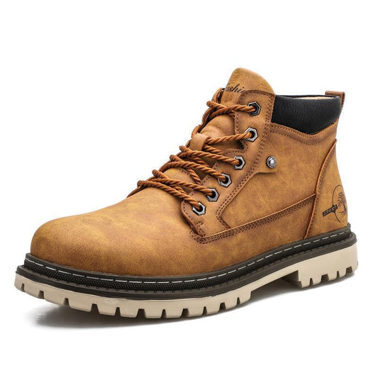 Krispfy Orignals USA - Casual High Top Leather Tooling Shoes Men