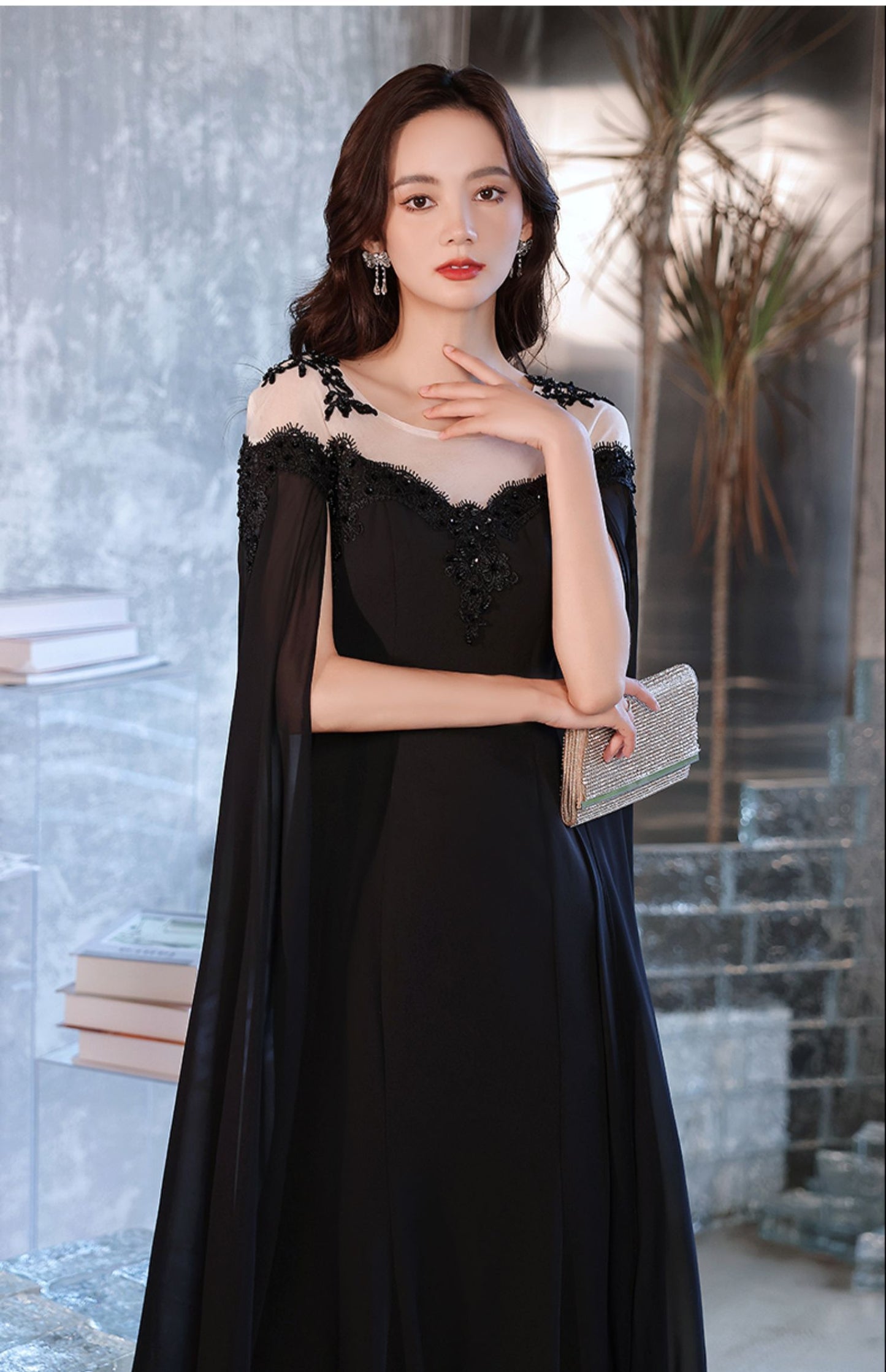 Krispfy.com Black Evening Dress For Women With A High-end Feel