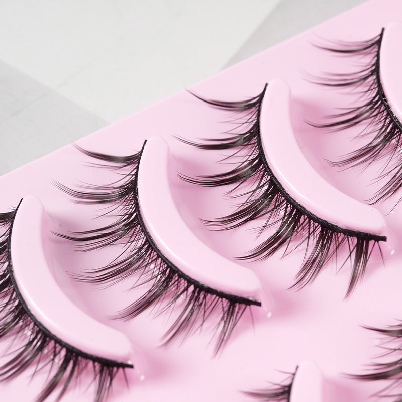 Krispfy 5 Pairs Manga Lashes New Arrival Anime Cosplay Natural Wispy  Korean Makeup Artificial False Eyelashes