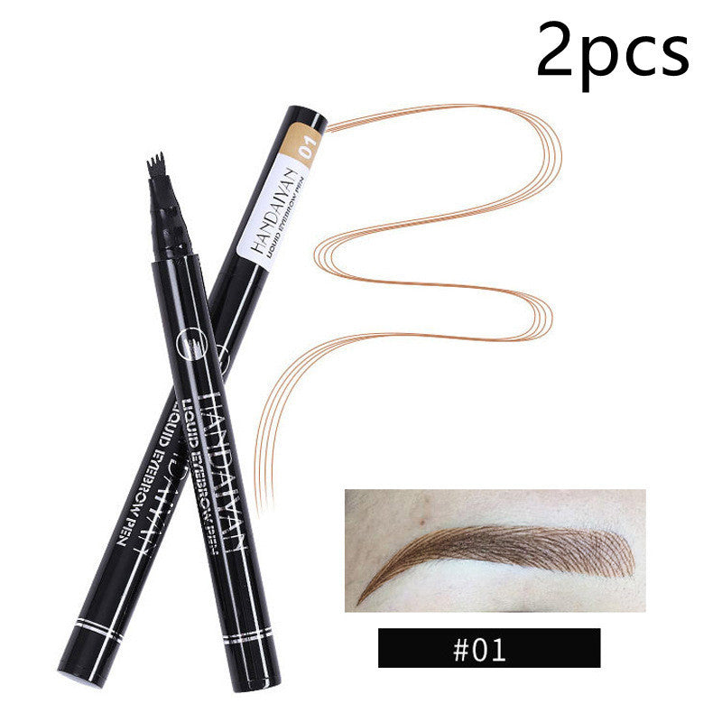 Krispfy Cosmetics Four-head Eyebrow Pencil Liquid Eyebrow Pencil Tattoo Eyebrow Pencil Eyebrow Pencil 4-head Eyebrow Pencil Four-jaw Eyebrow Pencil