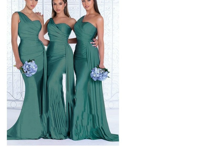 Krispfy.com Mermaid One Shoulder Elegant Wedding Dress - Plus Size