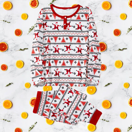 Christmas Parent-child Suit Pajamas Printed Long Sleeve Round Neck