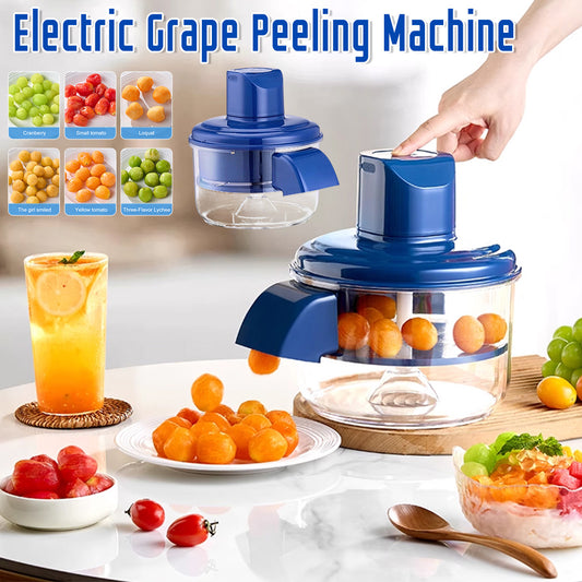 Krispfy.com Automatic Electric Grape Peeler Electric Rechargeable Fruit Peeling Machine Hands-Free Skin Remover Home Kitchen Supplies Kitchen Gadgets